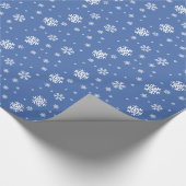 Schneeflockenpackung in Blau und Weiß Geschenkpapier (Ecke)