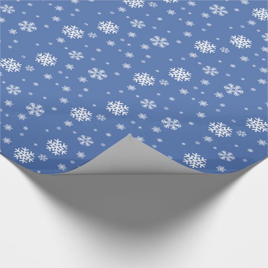 Schneeflockenpackung in Blau und Weiß Geschenkpapier (Ecke)