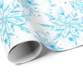 Schneeflockenpapier aus Eiskristall, gefroren Geschenkpapier (Rolleneckpunkt)