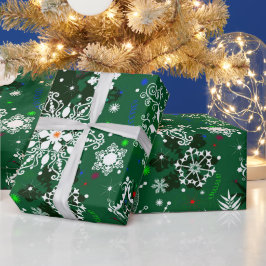 Schneeflockenpapier für Weihnachten Geschenkpapier