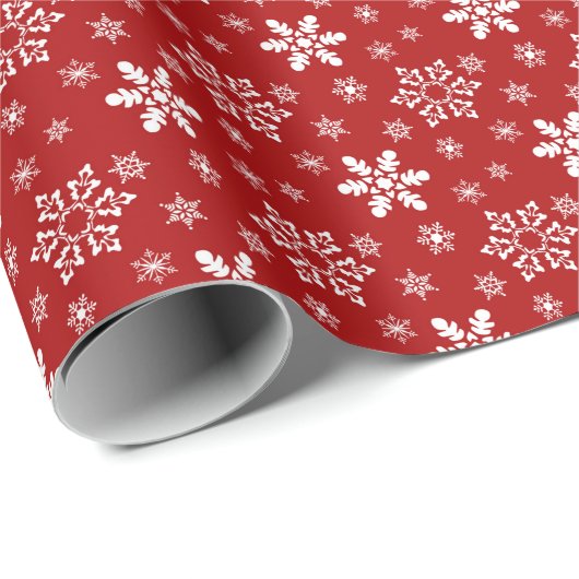 Schneeflockenpapier Geschenkpapier (Rolleneckpunkt)