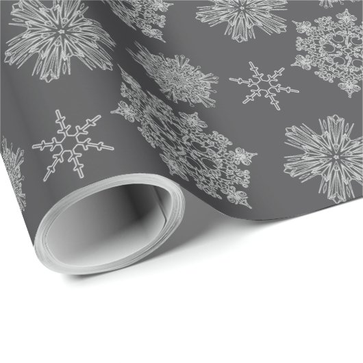 Schneeflockenpapier Geschenkpapier (Rolleneckpunkt)