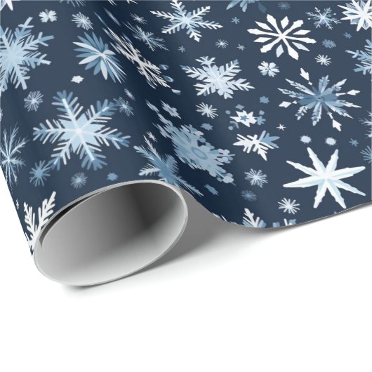 Schneeflockenpapier Geschenkpapier (Rolleneckpunkt)