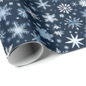 Schneeflockenpapier Geschenkpapier (Rolleneckpunkt)