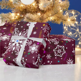 Schneeflockenpapier Geschenkpapier