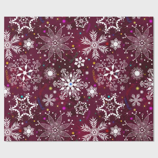Schneeflockenpapier Geschenkpapier (Flach)