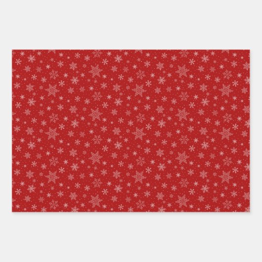 Schneeflockenpapier Geschenkpapier Set (Vorderseite)