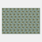 Schneeflockenpapier, Set von 3 Blättern Geschenkpapier Set (Vorderseite 2)