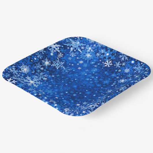 Schneeflockenpapierplatte Pappteller (Gewinkelt)