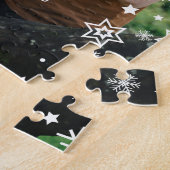 Schneeflockenrahmen-Fotoüberlagerung Minimalistisc Puzzle (Seite)