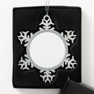 Schneeflockenrahmen-Ornament Schneeflocken Zinn-Ornament