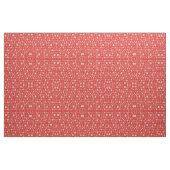 Schneeflockenschneesturm mit mohnrotem Hintergrund Stoff (Fat Quarter (45,7 x 55,9 cm))