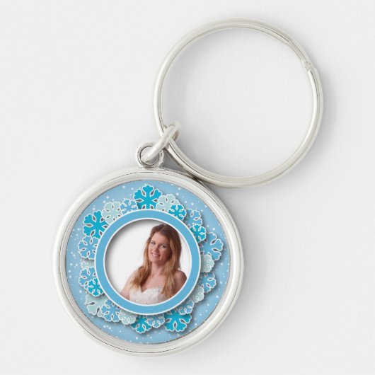 Schneeflockerahmen Schlüsselanhänger (Vorne)