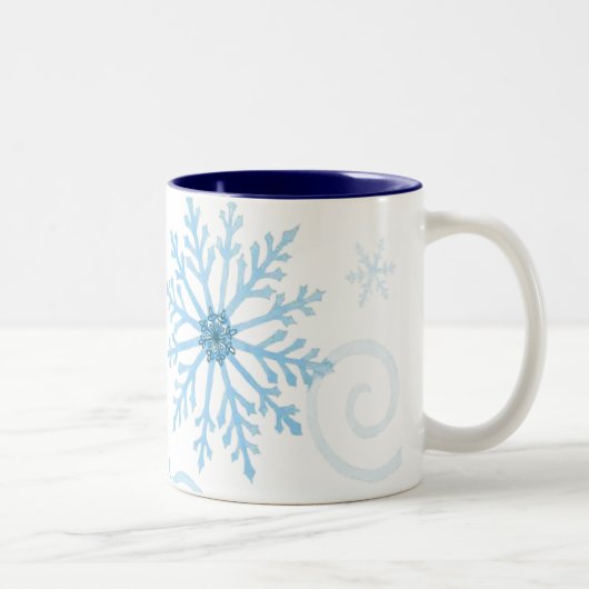 Schneeflockeschale Zweifarbige Tasse (Rechts)