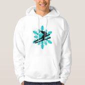 Schneeflockeskifahren Hoodie (Vorderseite)