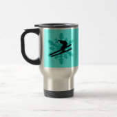 Schneeflockeskifahren Reisebecher (Links)