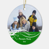 Schneeflockestrudel Keramik Ornament (Links)