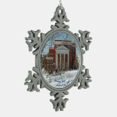 Schneeflockeverzierung Carnegie Hall Lewisburg WV Schneeflocken Zinn-Ornament (Links)