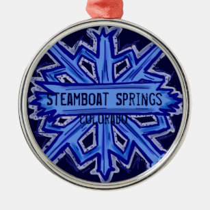 Schneeflockeverzierung Steamboat Springs Colorado Silbernes Ornament