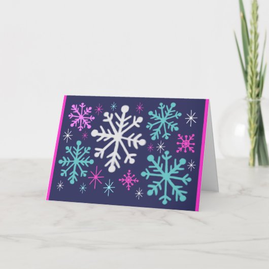 Schneeflottkarte Feiertagskarte (Vorderseite)
