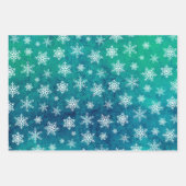 Schneeflottpapier - Helle Farbe Weihnachten Geschenkpapier Set (Vorderseite 3)