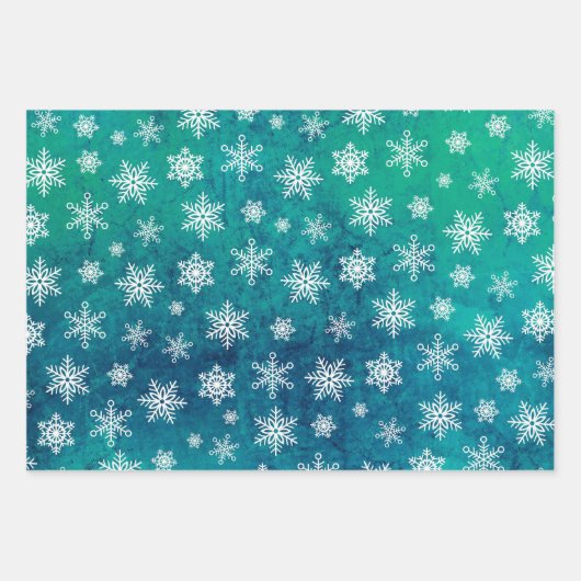 Schneeflottpapier - Helle Farbe Weihnachten Geschenkpapier Set (Vorderseite 3)