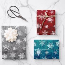 Schneeflottpapier - Helle Farbe Weihnachten Geschenkpapier Set