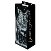 SchneeFox Geschenktüte Für Weinflaschen (Rückseite Schrägansicht)