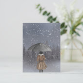 Schneefrädchen Postkarte (Stehend Vorderseite)