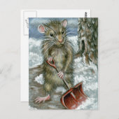 Schneefräse der Ratte Postcard Postkarte (Vorne/Hinten)
