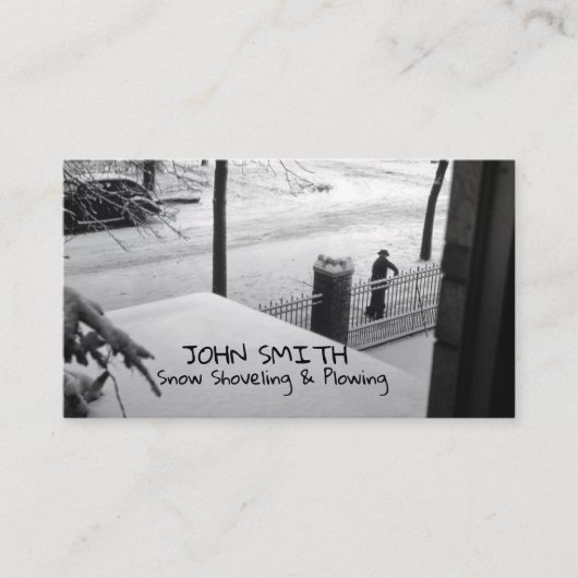 Schneefräse-Entfernungsauftragnehmer Visitenkarte (Vorderseite)