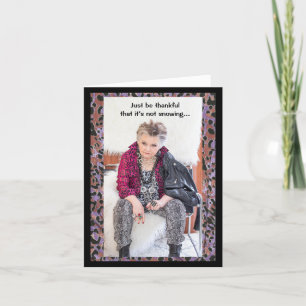 Schneefräse in dieser hitzegeklappten Grußkarte Karte