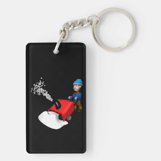 Schneefräse Schlüsselanhänger (Rückseite)