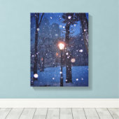 Schneefräse um eine Lampe herum Leinwanddruck (Insitu (Holzboden))