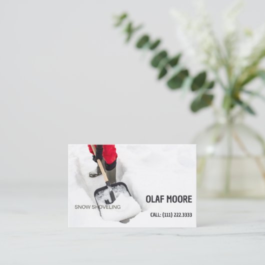 Schneefräse Visitenkarte (Stehend Vorderseite)