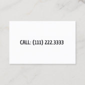 Schneefräse Visitenkarte (Rückseite)