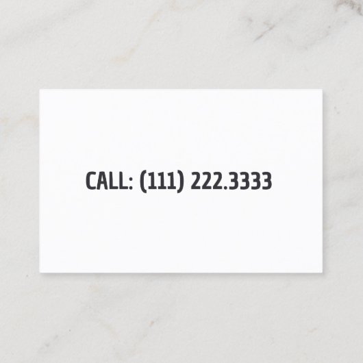 Schneefräse Visitenkarte (Rückseite)