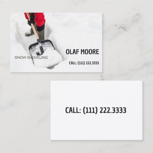 Schneefräse Visitenkarte (Vorne/Hinten)