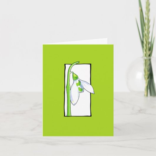 Schneefräse, weiß, grüne Note Karte (Vorderseite)