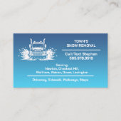 Schneefräsen für die Visitenkarte (Vorderseite)