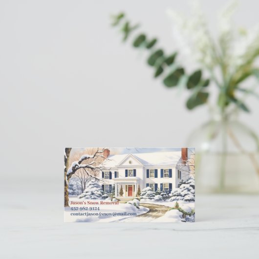 Schneefräsen für die Visitenkarte (Stehend Vorderseite)