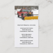 Schneefräsen für die Visitenkarte (Rückseite)