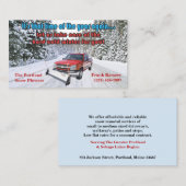 Schneefräsen für die Visitenkarte (Vorne/Hinten)