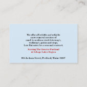 Schneefräsen für die Visitenkarte (Rückseite)