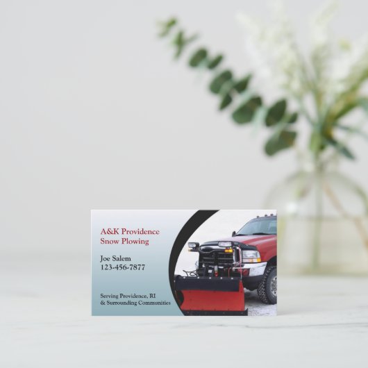 Schneefräsen für die Visitenkarte (Stehend Vorderseite)