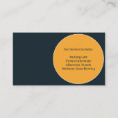 Schneefräsen für die Visitenkarte (Rückseite)