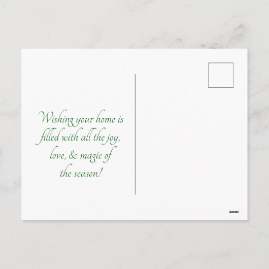 Schneefrau Feiertagspostkarte (Rückseite)