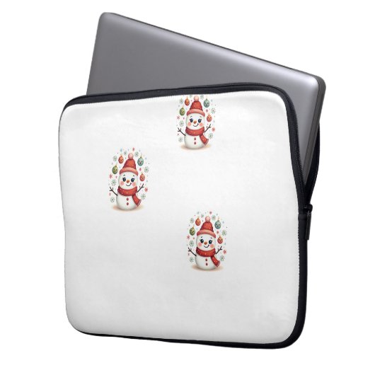 Schneefrau Laptopschutzhülle (Vorderseite Links)