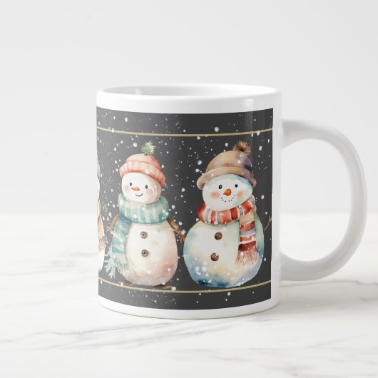SCHNEEFRAU, SCHNEEFRAU, SCHNEEWINTER Jumbo-Tasse (Rechts)