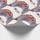 SCHNEEFRAU, WINTERSCHÖNHEIT GESCHENKPAPIER (Ecke)